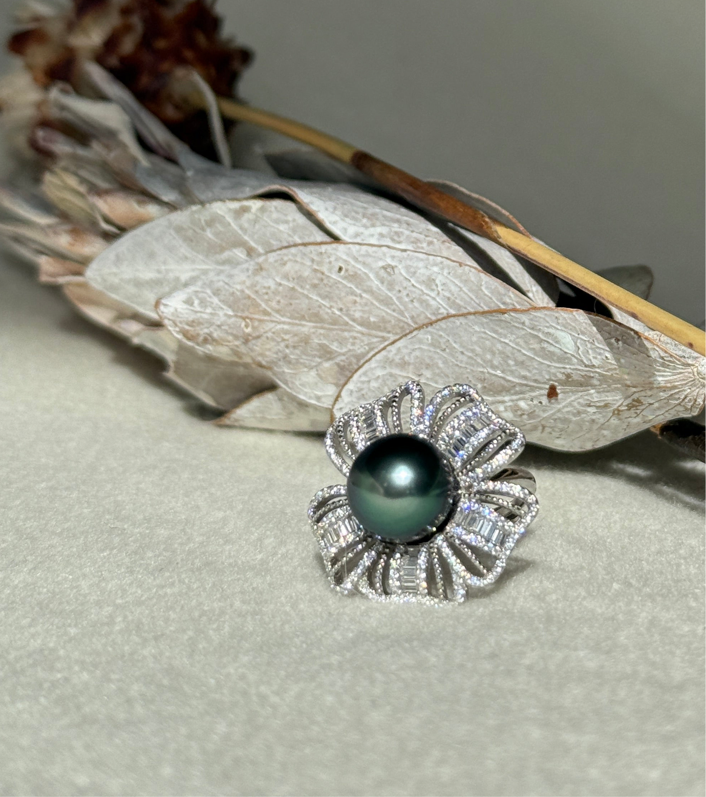 Orea | Adjustable Ring with Tahitian Pearl