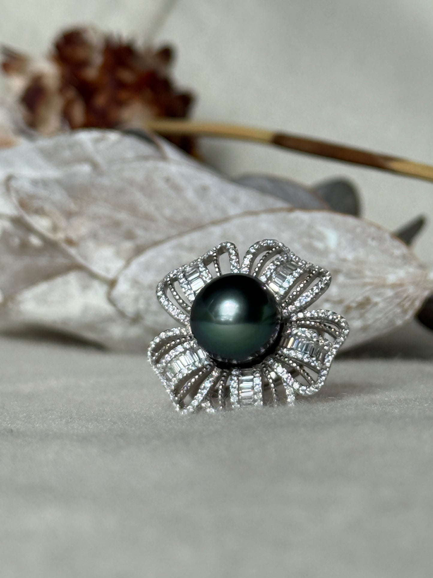 Orea | Adjustable Ring with Tahitian Pearl