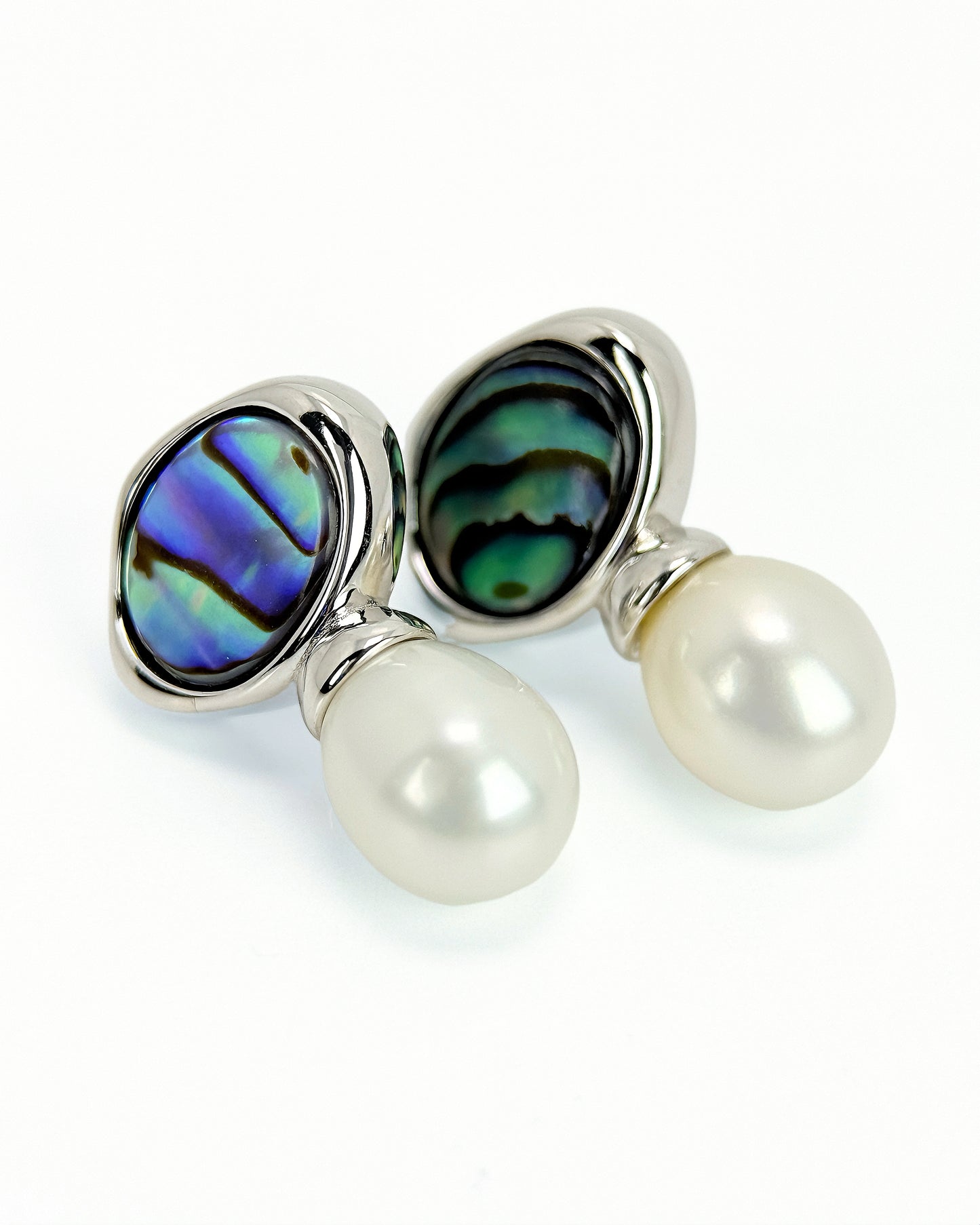 Aquira | Abalone shell and freshwater pearl Earrings