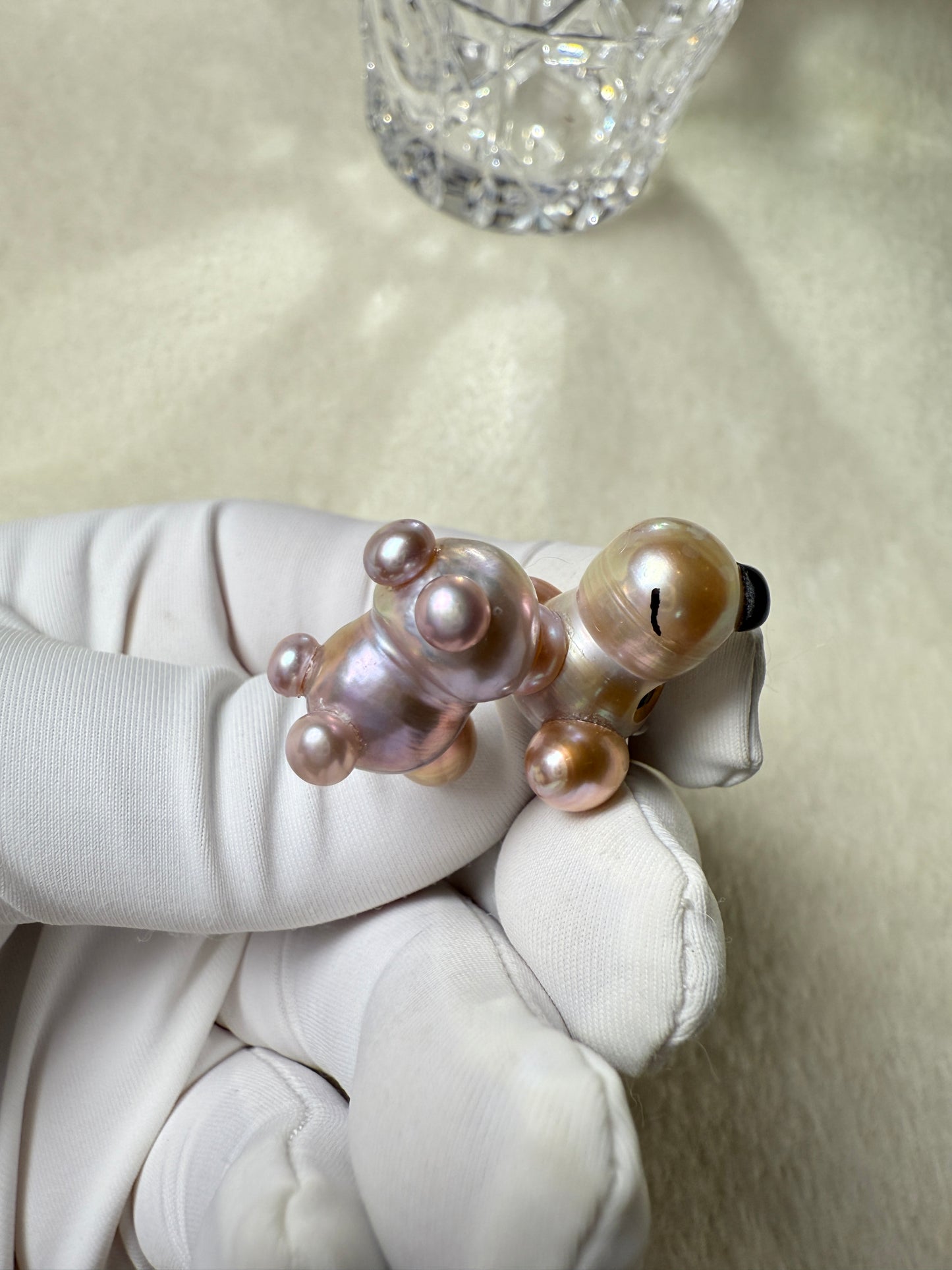 Taffy — Pearl Pup | Artisan Baroque Pearl Dog Charm