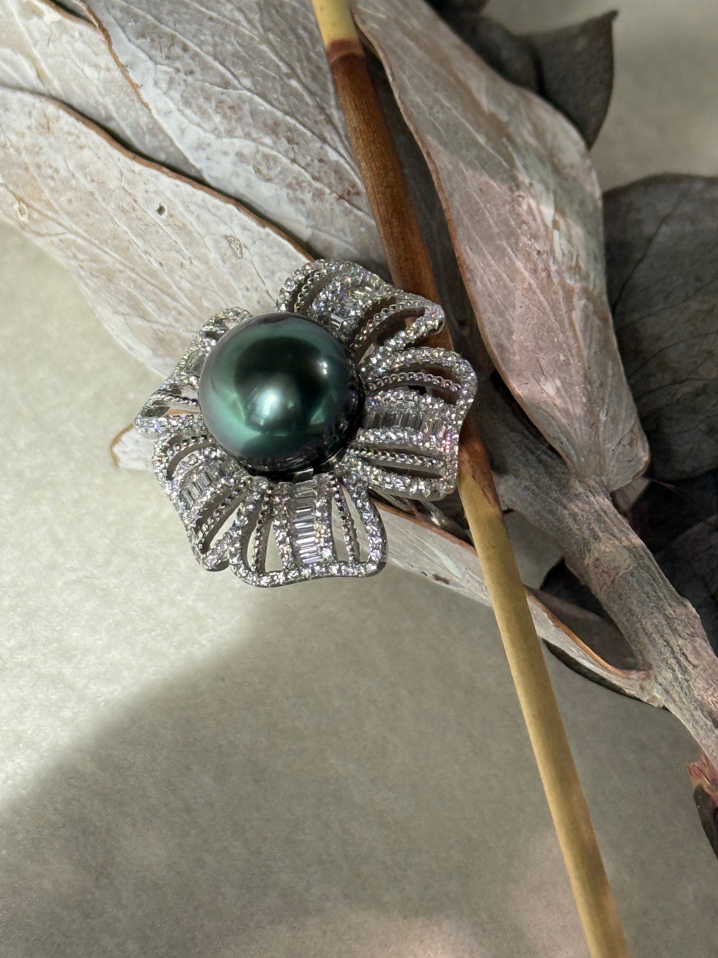 Orea | Adjustable Ring with Tahitian Pearl