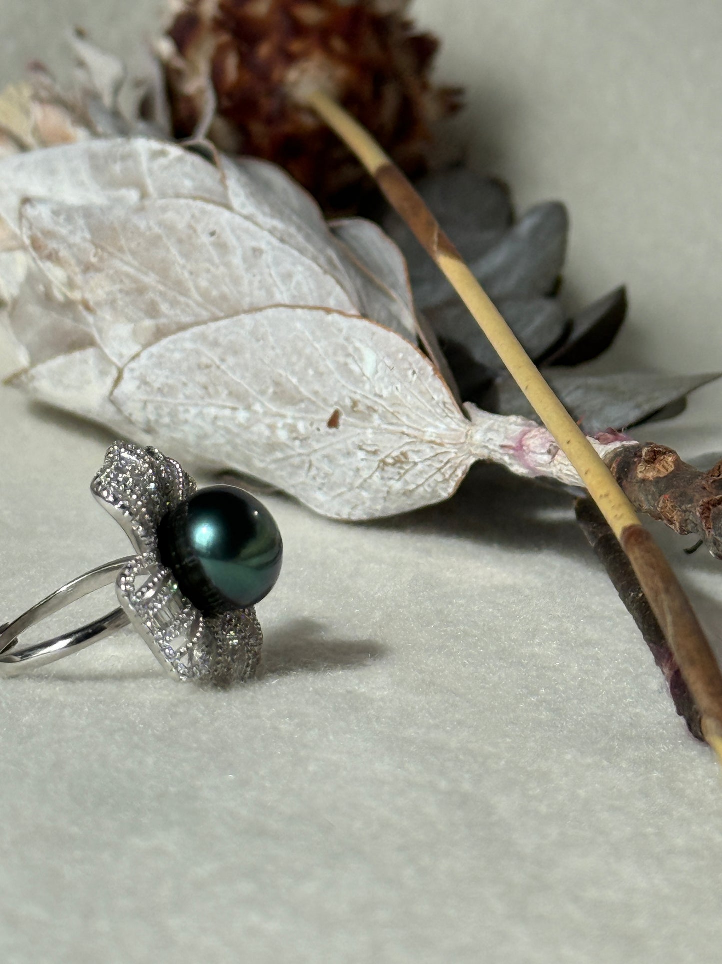 Orea | Adjustable Ring with Tahitian Pearl