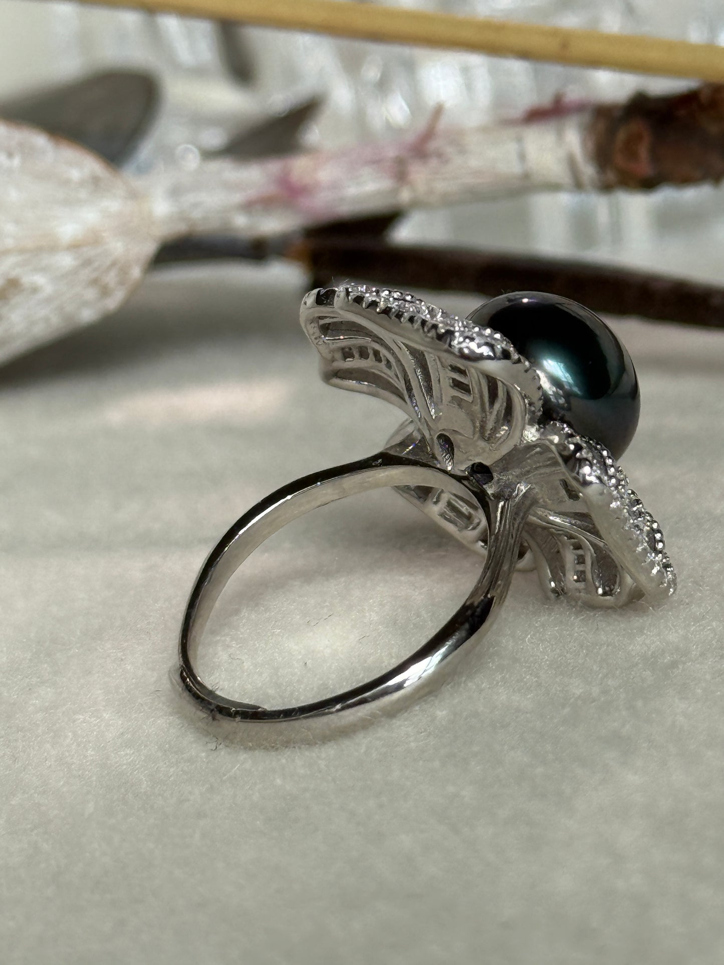Orea | Adjustable Ring with Tahitian Pearl