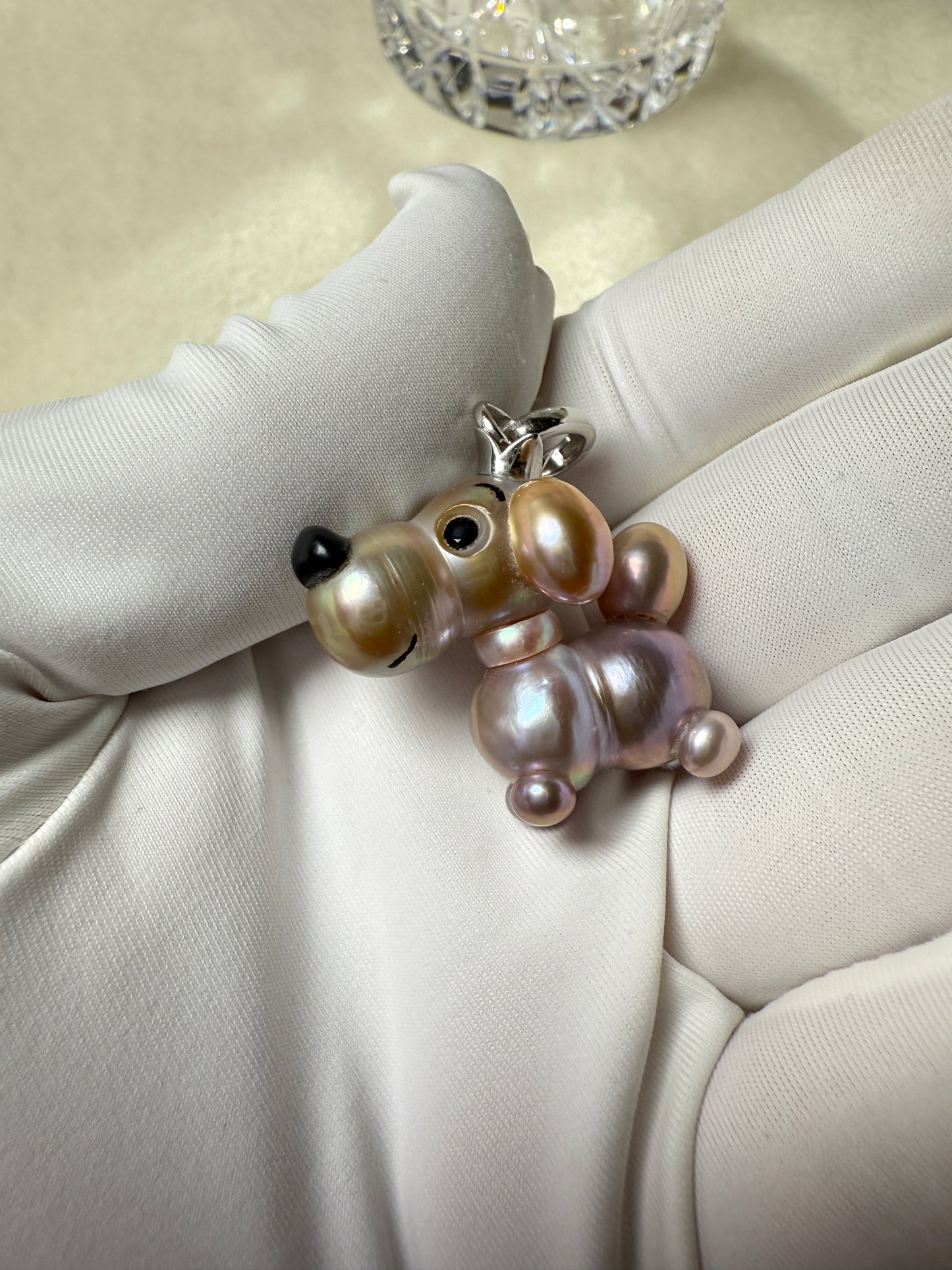 Taffy — Pearl Pup | Artisan Baroque Pearl Dog Charm