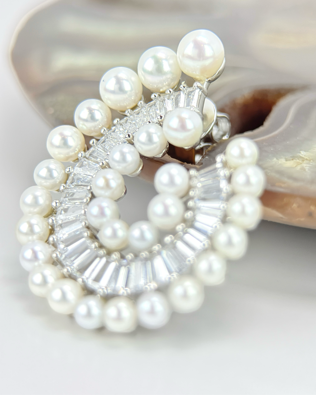 Nautilus | Fossil fresh pearl Earrings