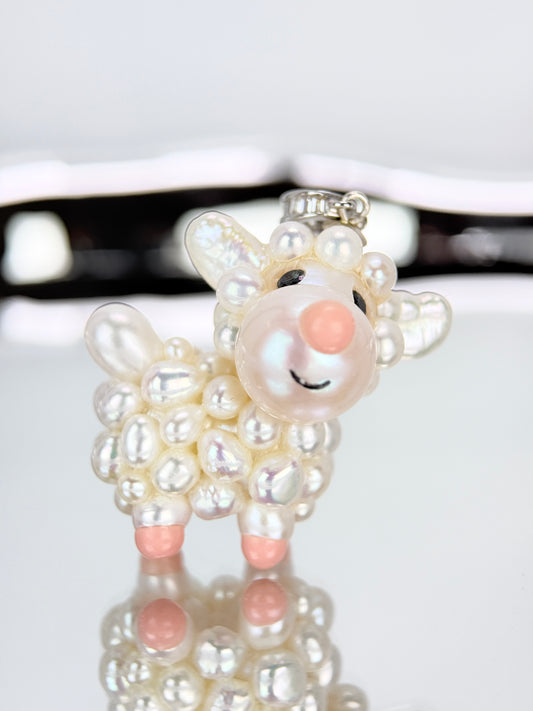 Mallow — Pearl Lamb | Artisan Baroque Pearl Sheep Charm