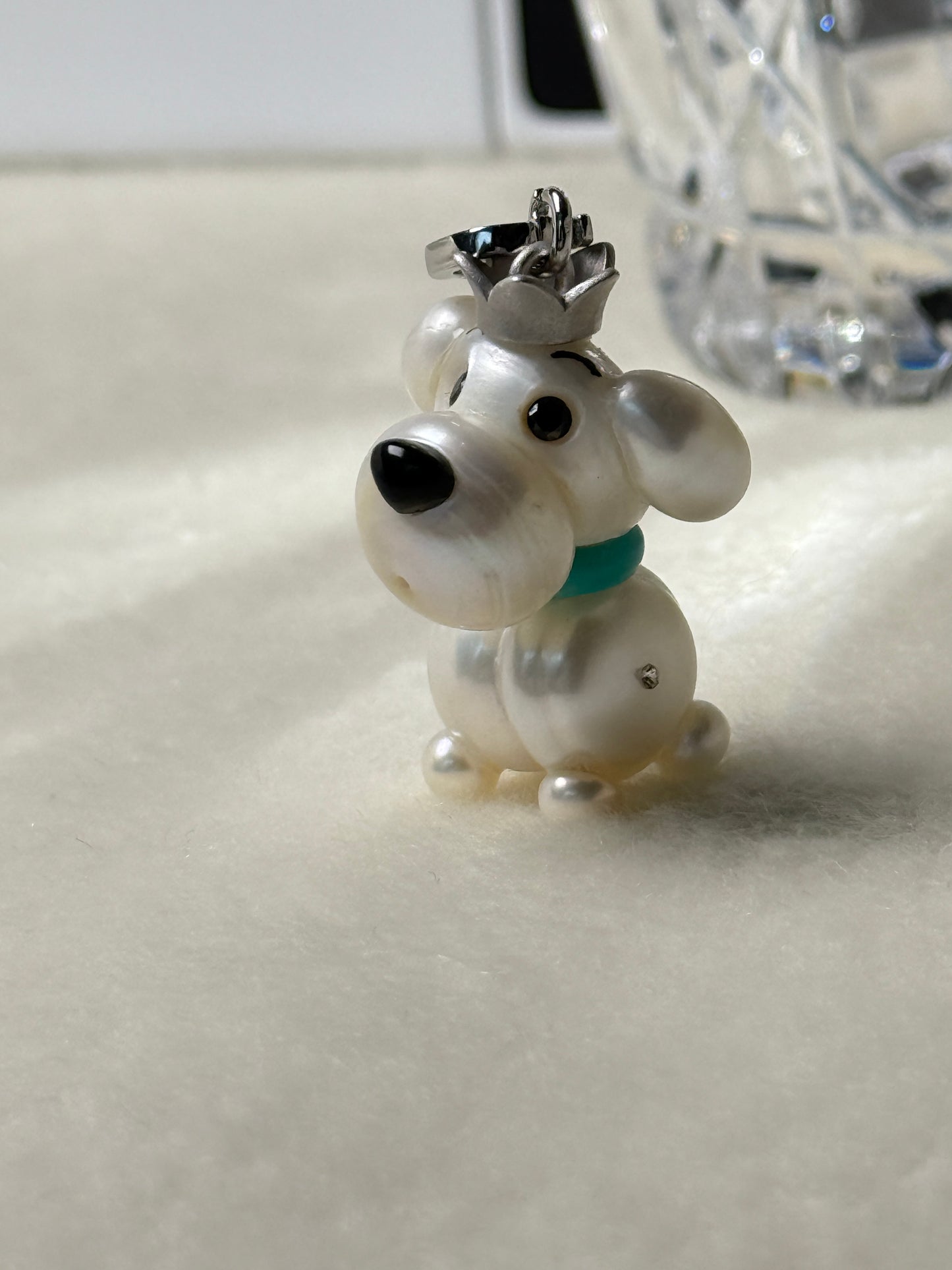 Moonie — Pearl Pup | Artisan Baroque Pearl Dog Charm