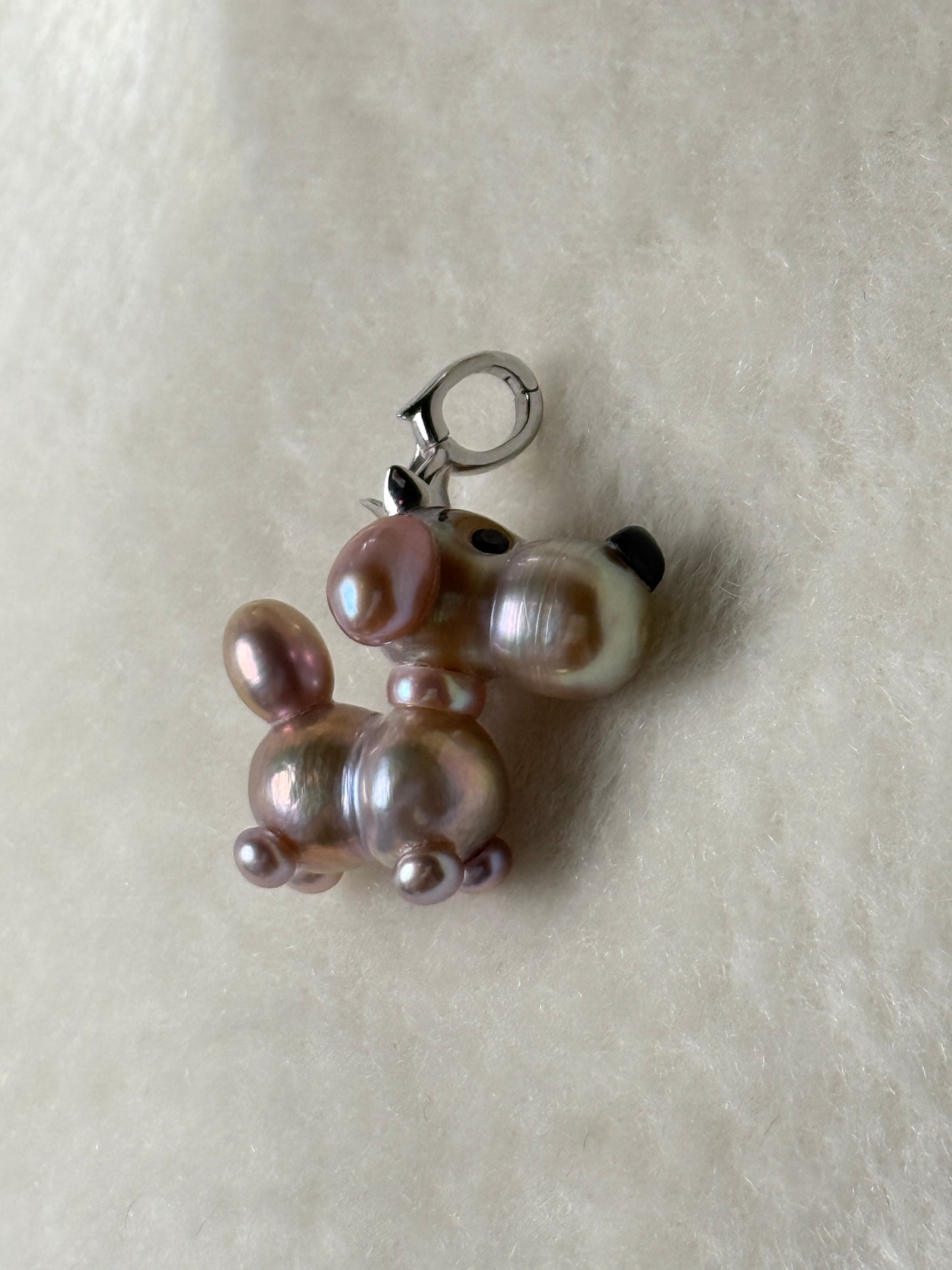 Taffy — Pearl Pup | Artisan Baroque Pearl Dog Charm