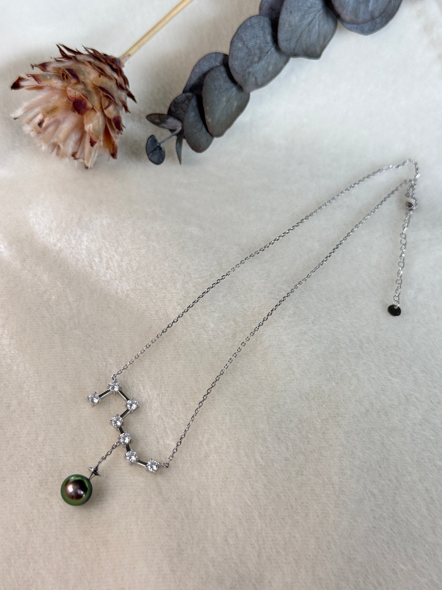 Polaris | The Big Dipper Necklace with Tahitian Pearl Drop
