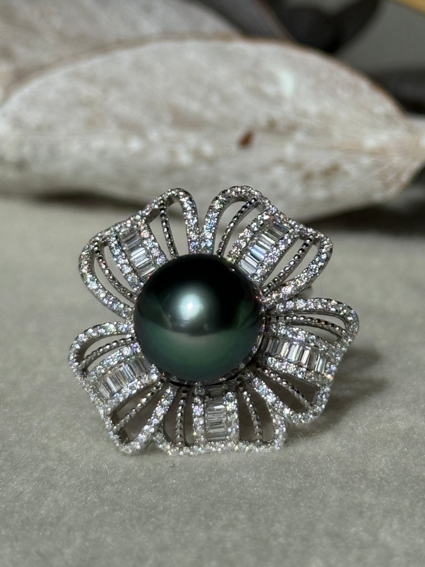 Orea | Adjustable Ring with Tahitian Pearl