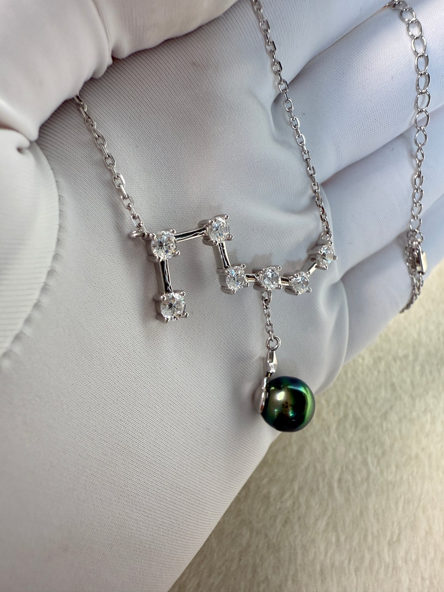 Polaris | The Big Dipper Necklace with Tahitian Pearl Drop