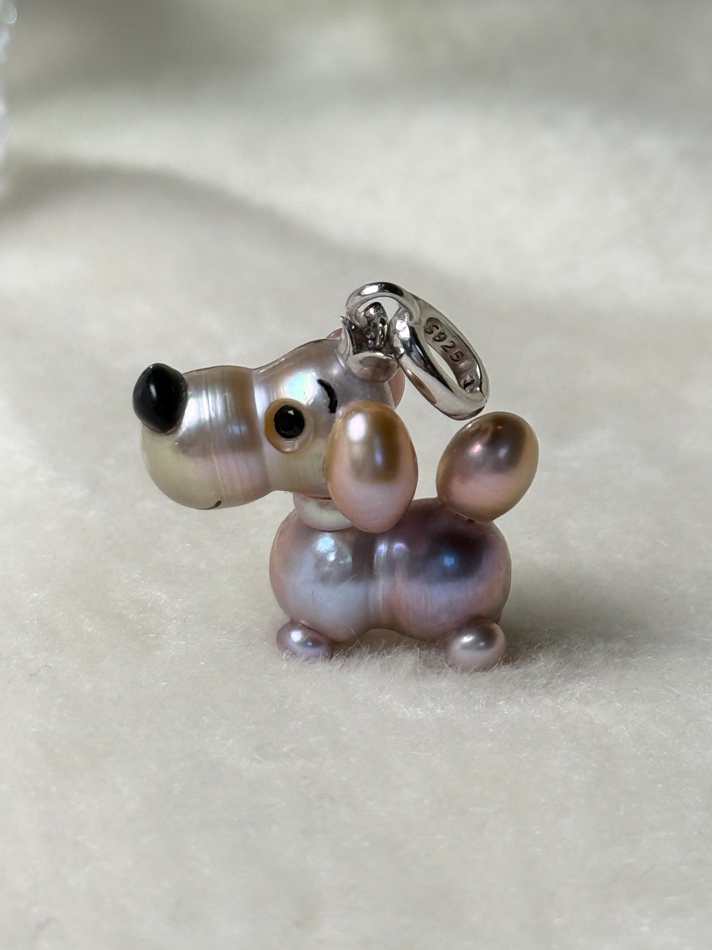 Taffy — Pearl Pup | Artisan Baroque Pearl Dog Charm