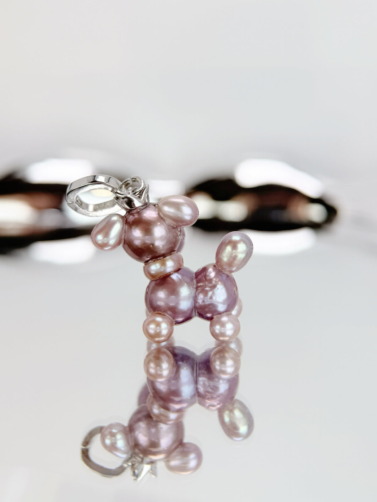 Vesper — Pearl Pup Necklace | Artisan Baroque Pearl Dog Charm