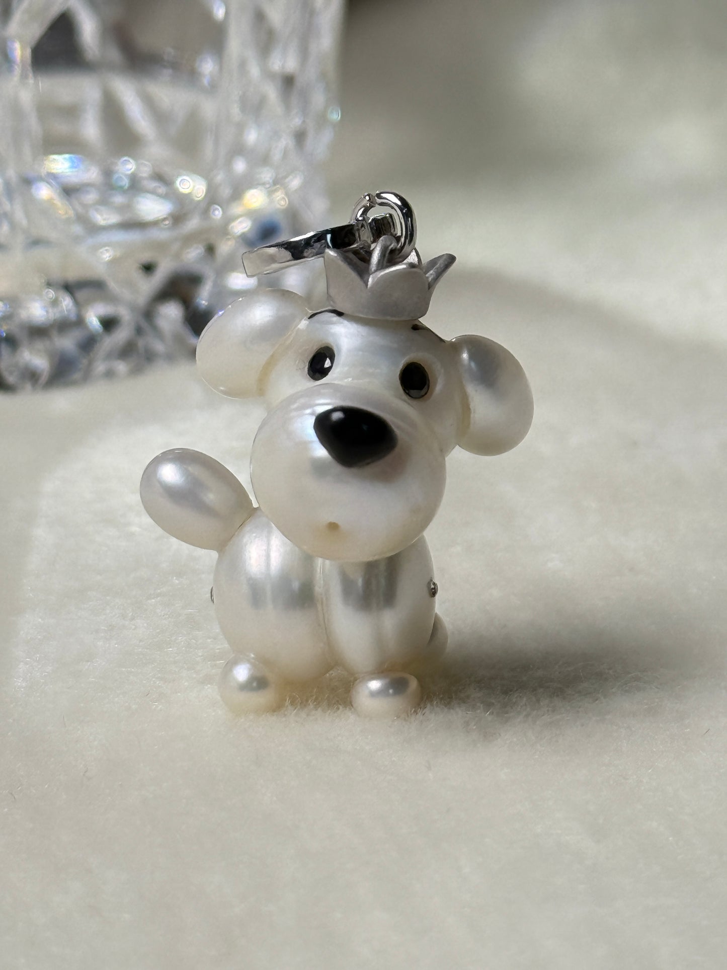 Moonie — Pearl Pup | Artisan Baroque Pearl Dog Charm