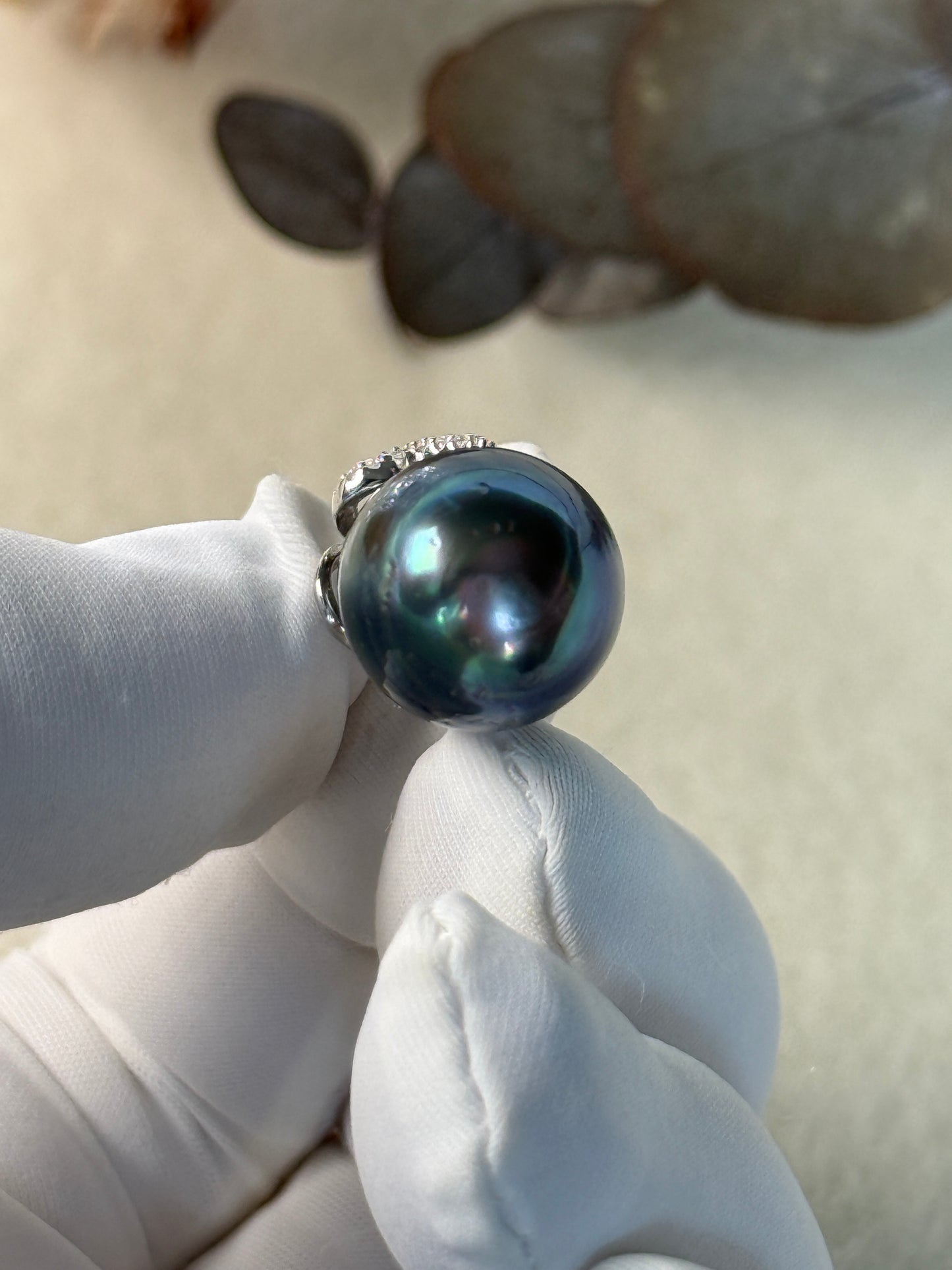 Iridescence Drop | Rare Rainbow Tahitian Pearl Pendant