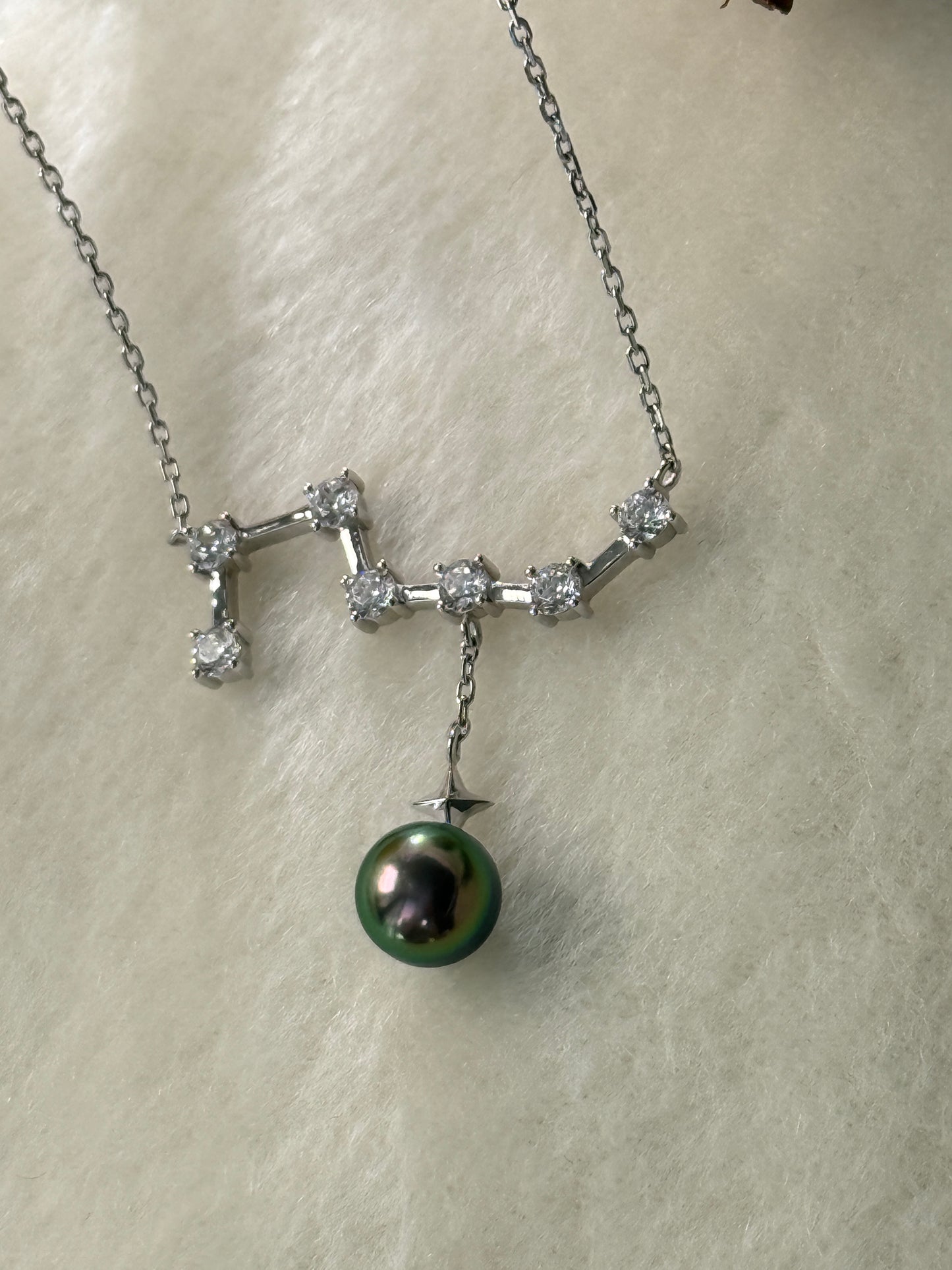 Polaris | The Big Dipper Necklace with Tahitian Pearl Drop