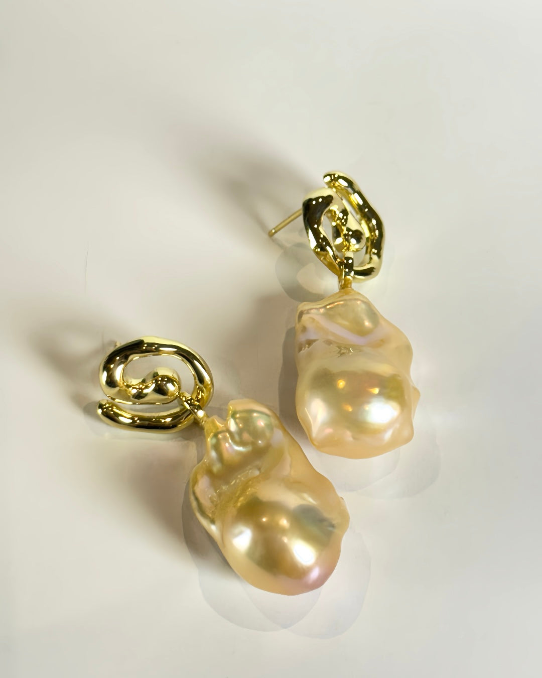 Amaris | Sculptural Baroque Pearl Earrings