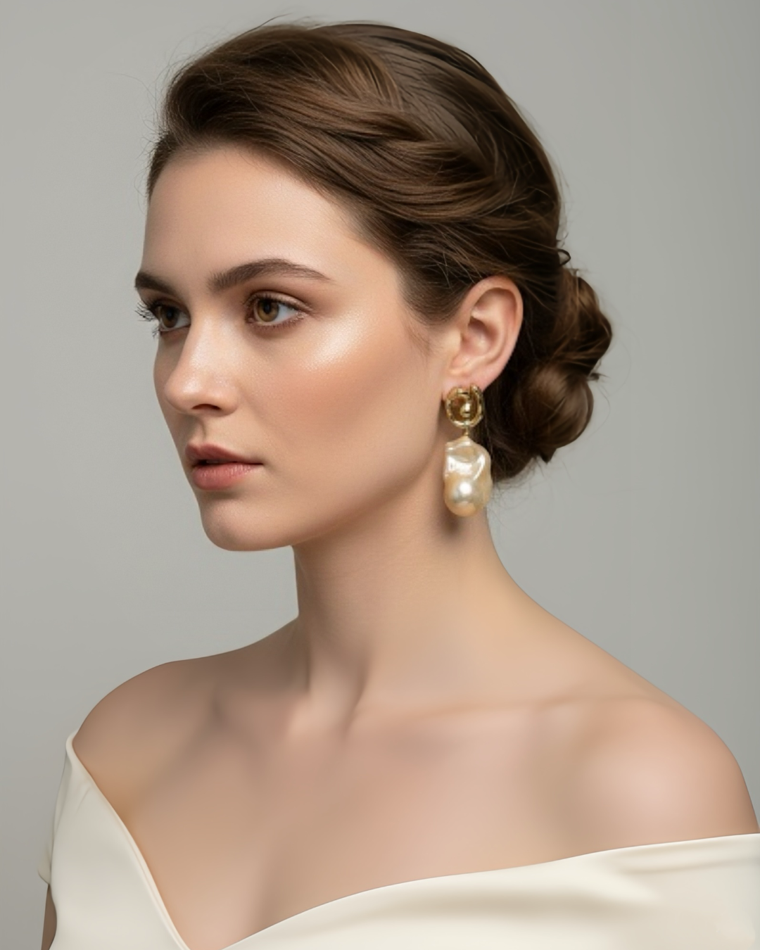 Amaris | Sculptural Baroque Pearl Earrings