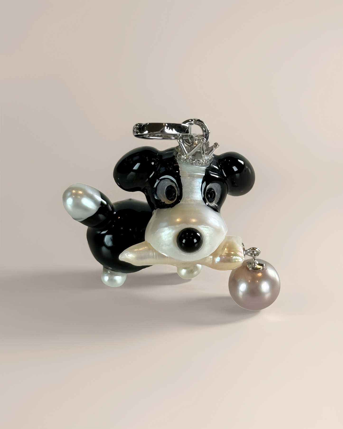 Sunnie — Pearl Pup | Artisan Baroque Pearl Dog Charm