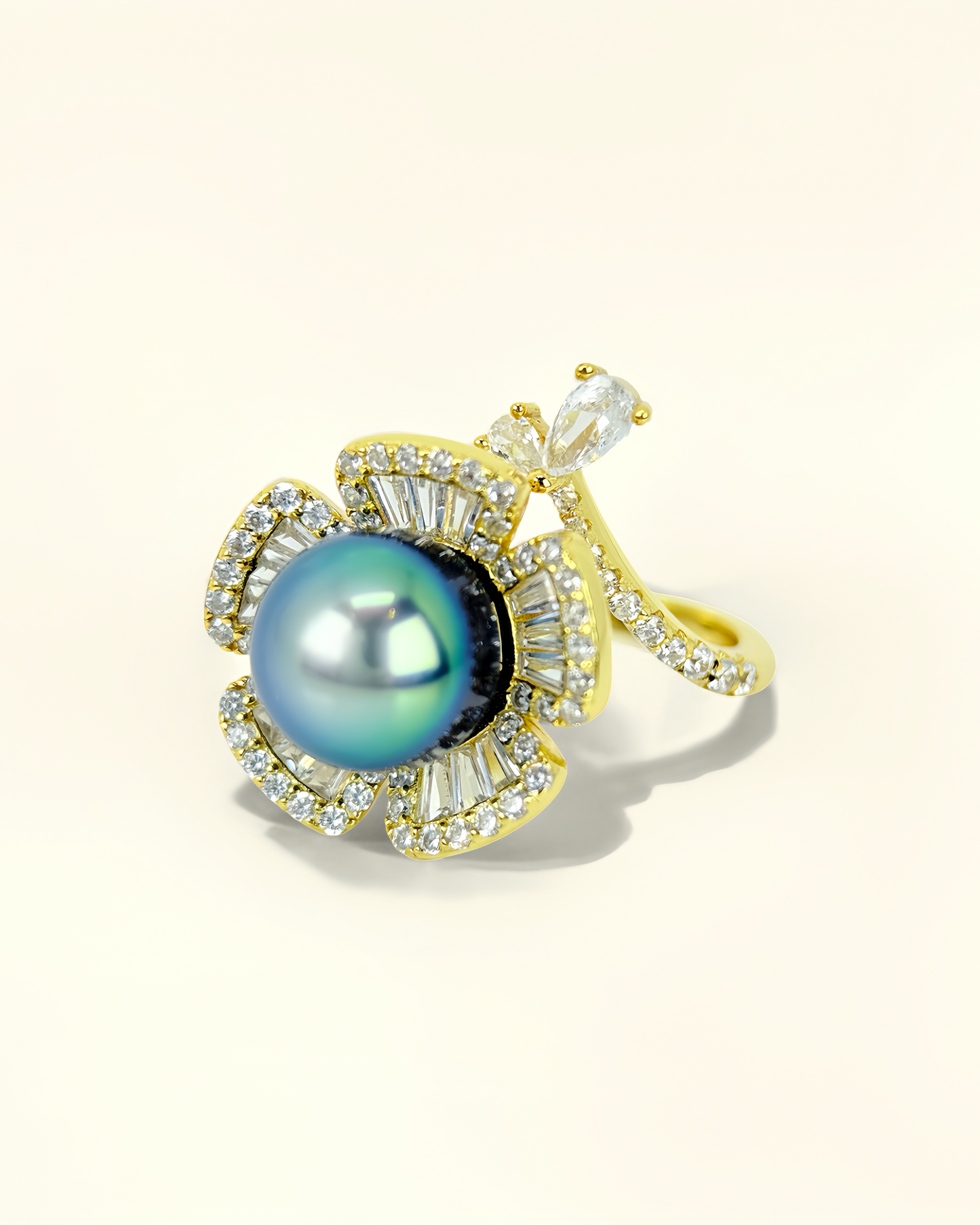 Nova Lux | Natural Blue Tahitian Pearl Ring