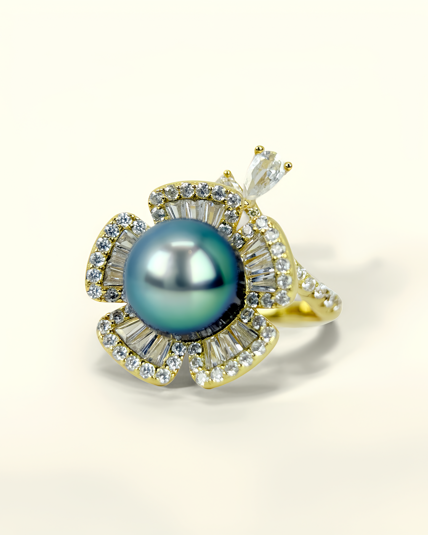 Nova Lux | Natural Blue Tahitian Pearl Ring