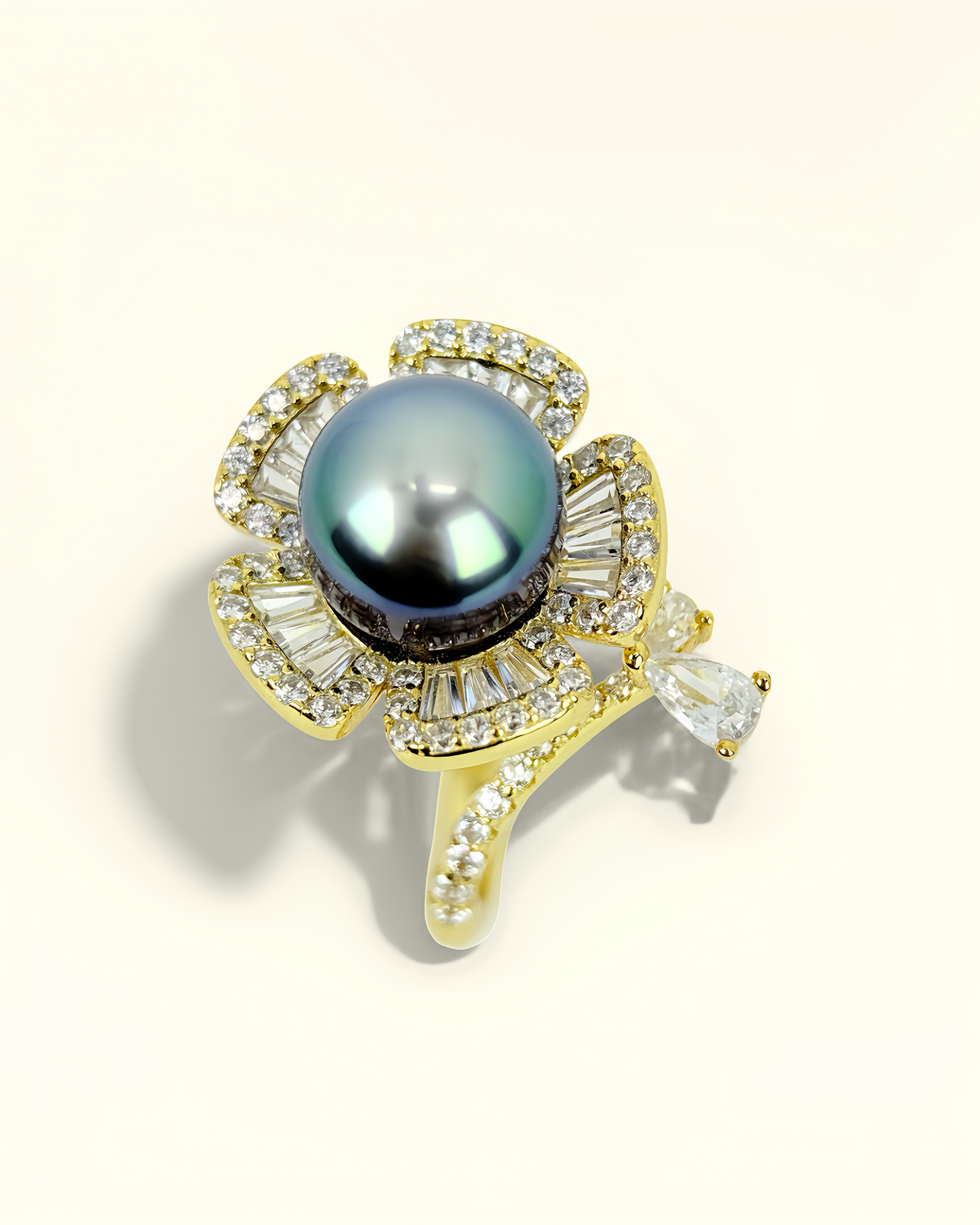 Nova Lux | Natural Blue Tahitian Pearl Ring