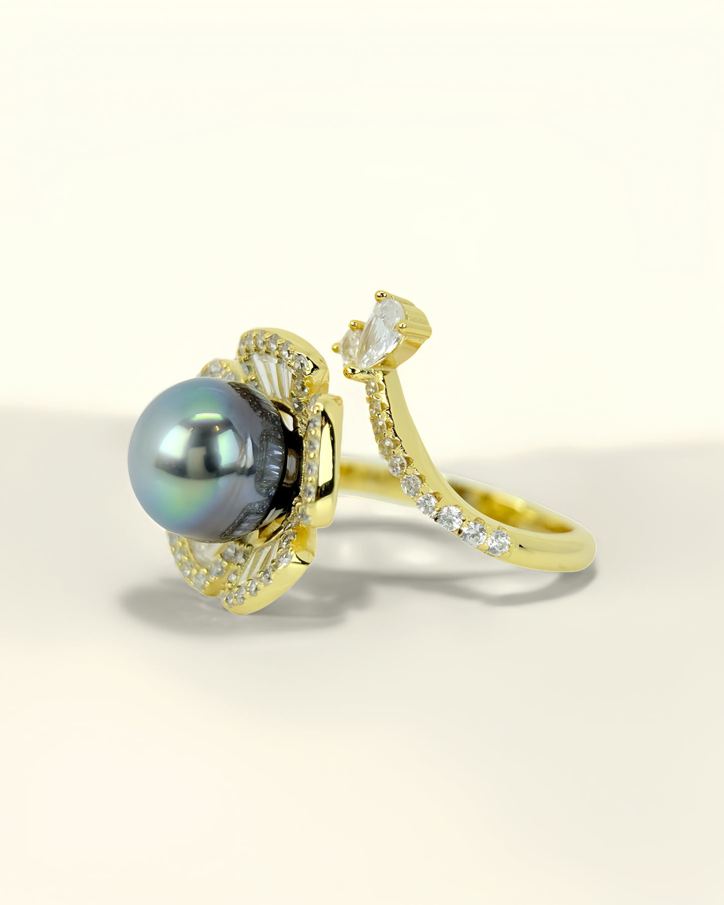 Nova Lux | Natural Blue Tahitian Pearl Ring