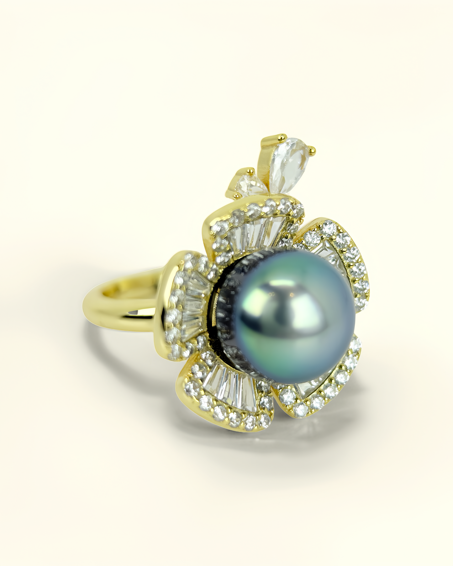 Nova Lux | Natural Blue Tahitian Pearl Ring