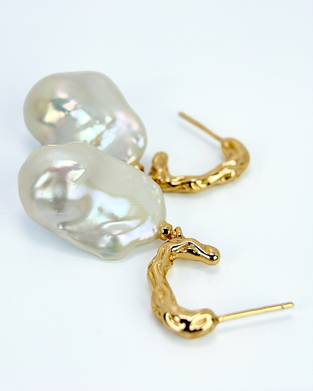Skyline Glow | Baroque fresh water pearl Earrings