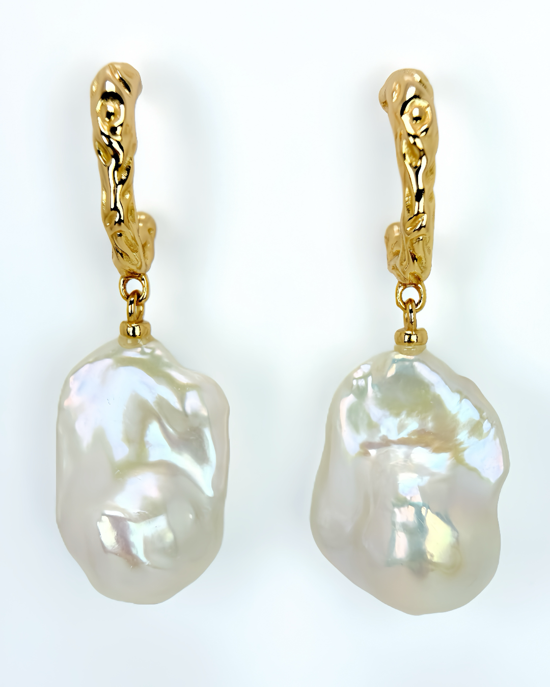 Skyline Glow | Baroque fresh water pearl Earrings