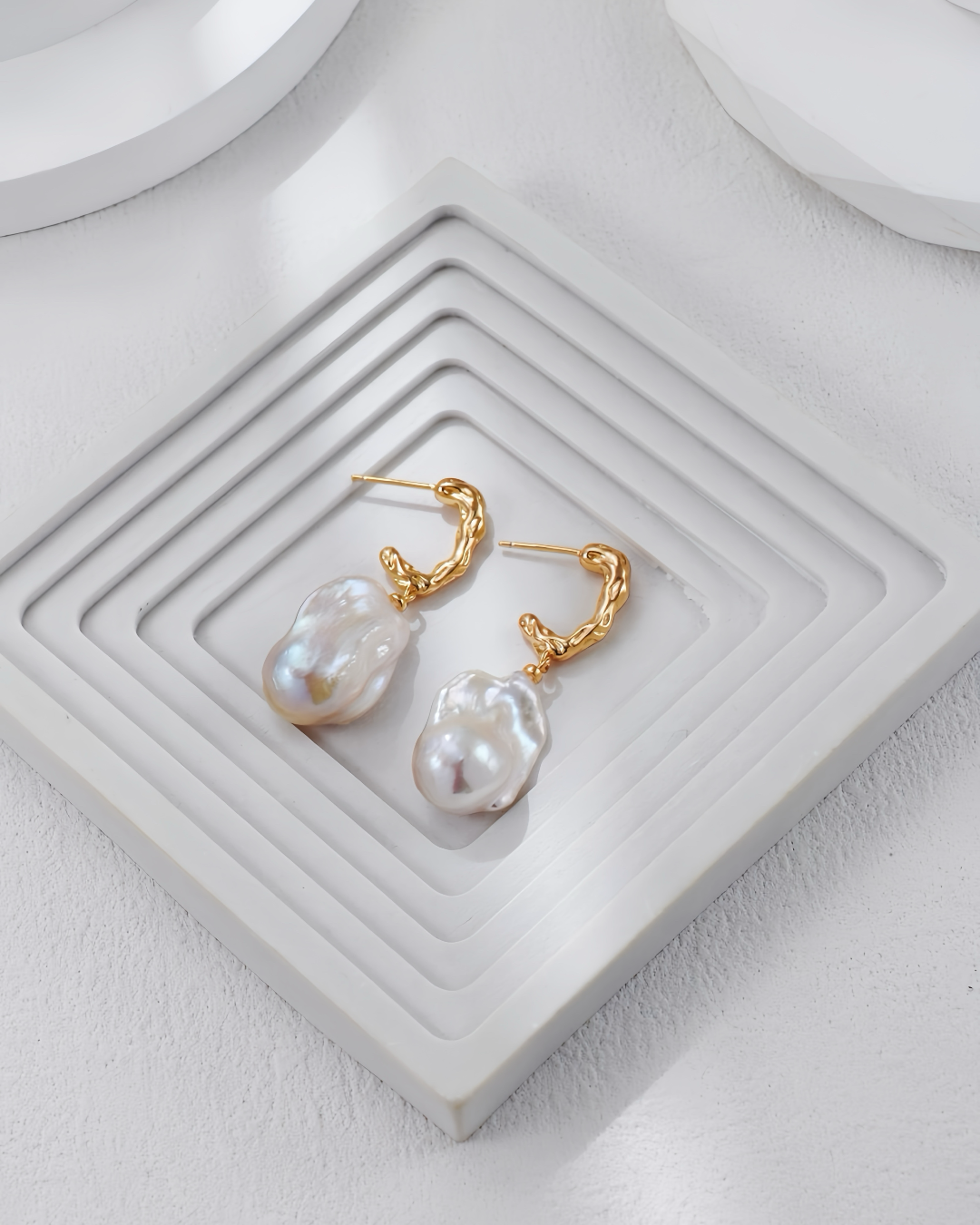 Skyline Glow | Baroque fresh water pearl Earrings