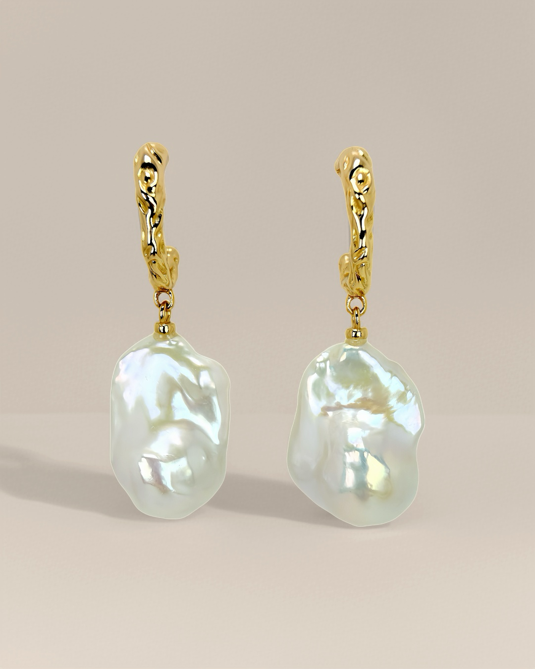 Skyline Glow | Baroque fresh water pearl Earrings