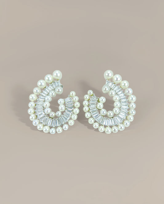 Nautilus | Fossil fresh pearl Earrings