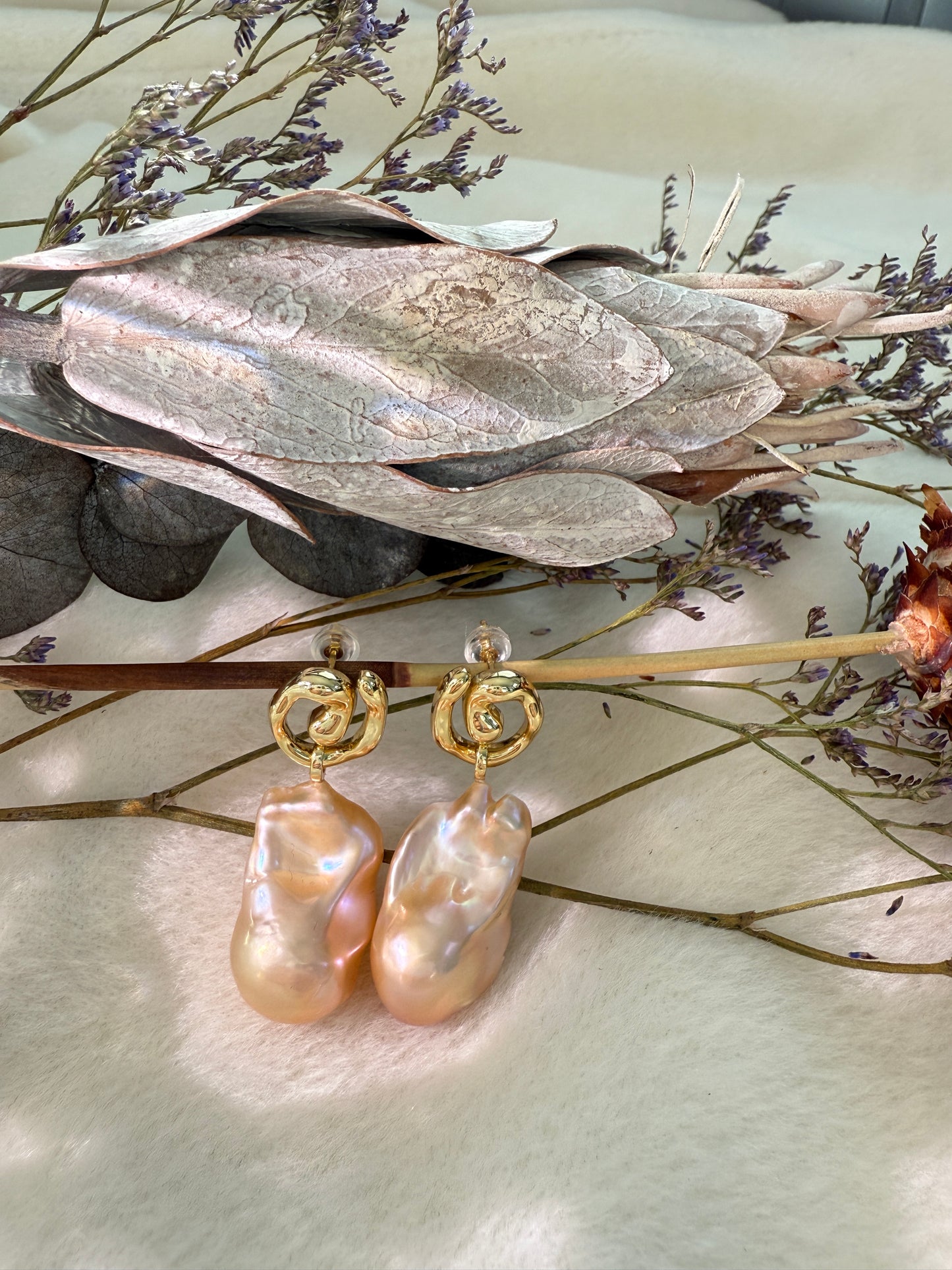 Aurelia | Sculptural Baroque Pearl Earrings