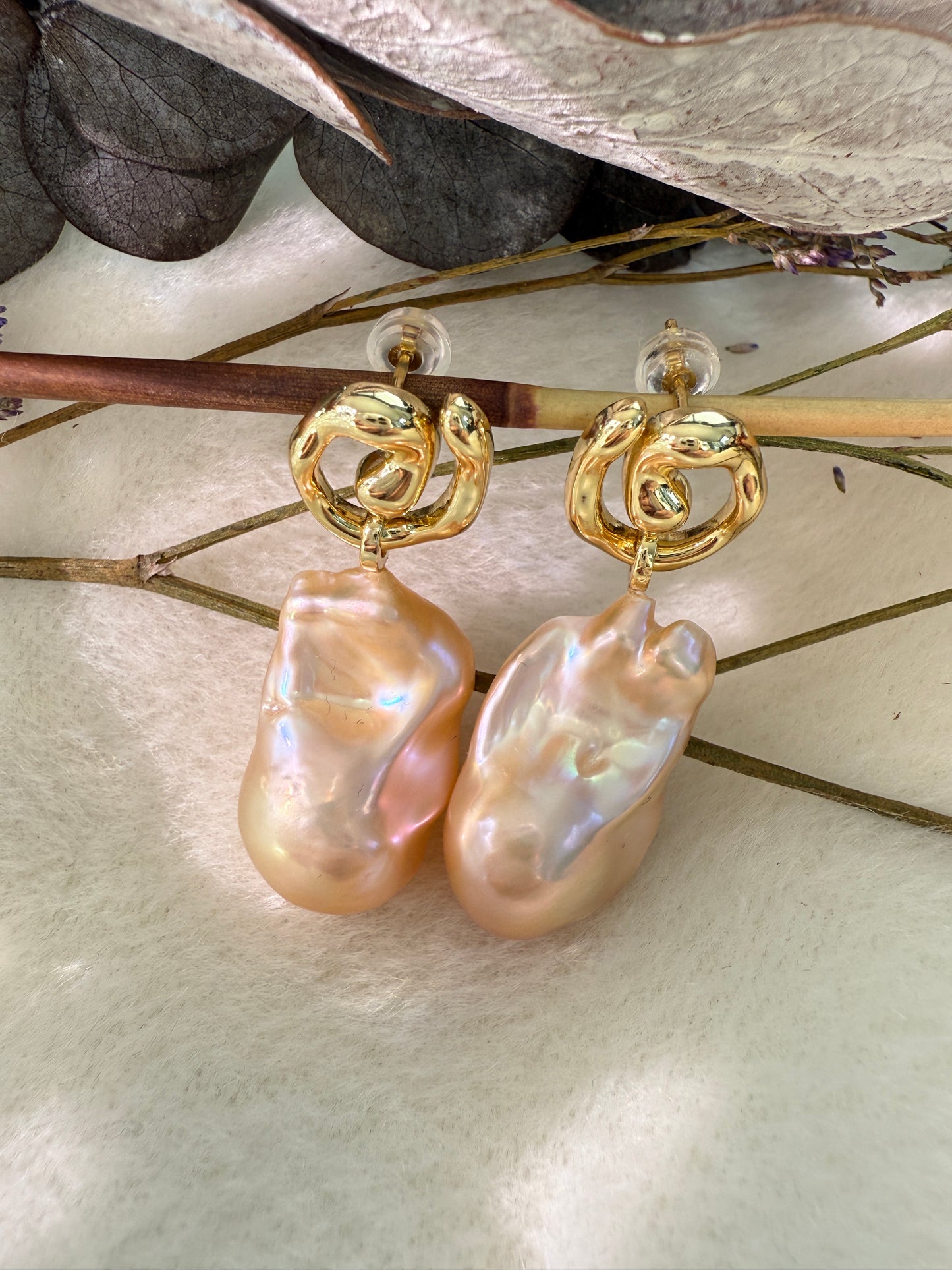 Aurelia | Sculptural Baroque Pearl Earrings
