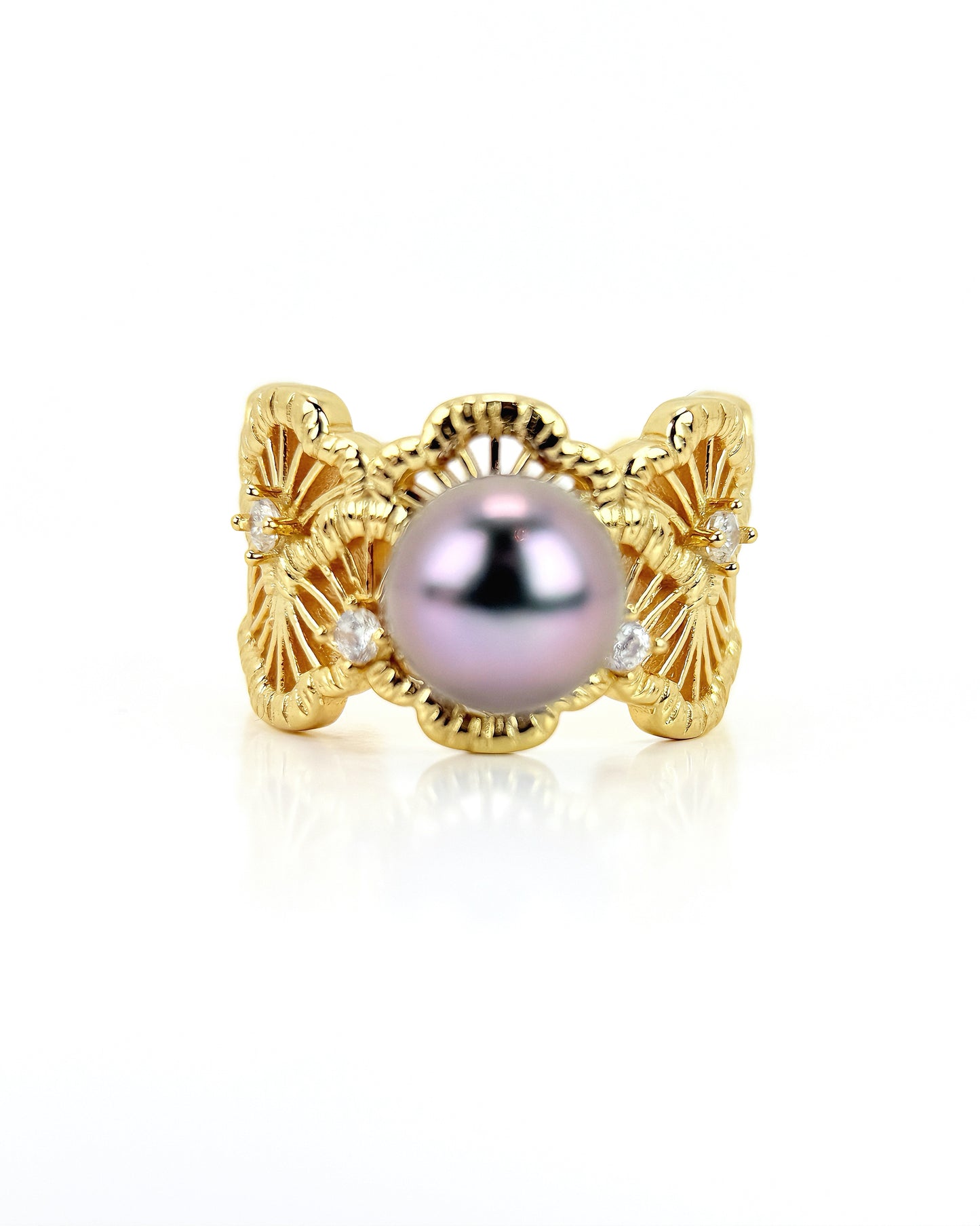 Guipure | Tahitian Pearl Lace Ring