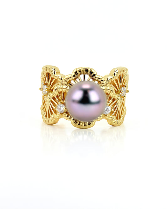 Guipure | Tahitian Pearl Lace Ring