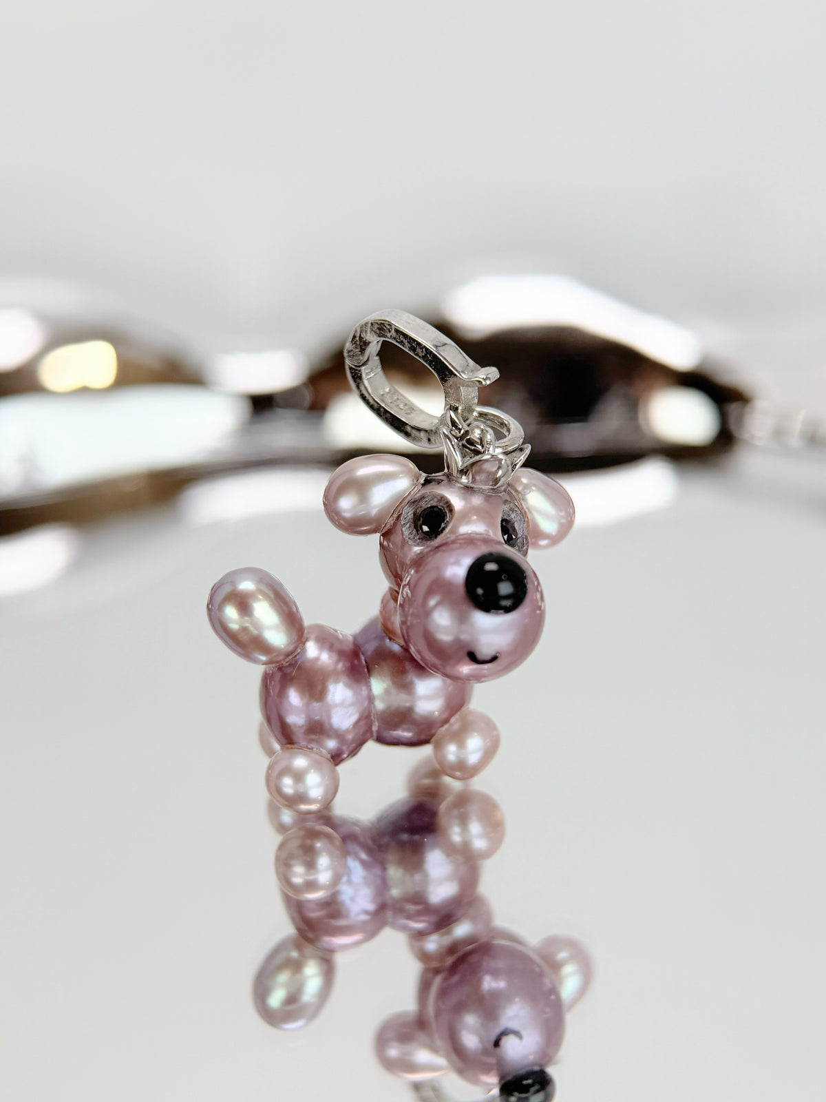Vesper — Pearl Pup Necklace | Artisan Baroque Pearl Dog Charm