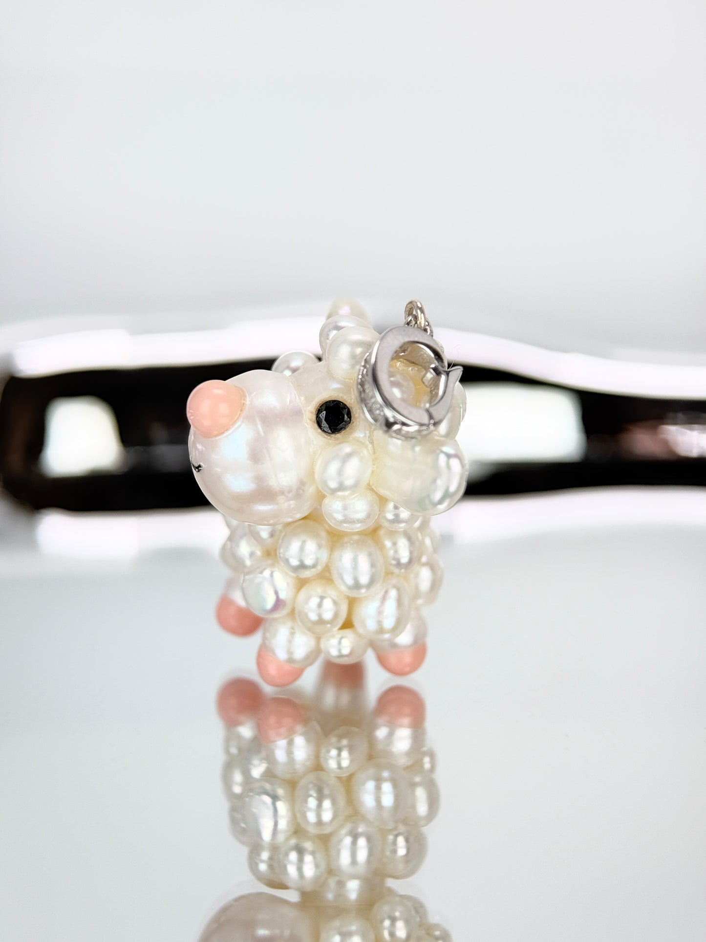 Mallow — Pearl Lamb | Artisan Baroque Pearl Sheep Charm