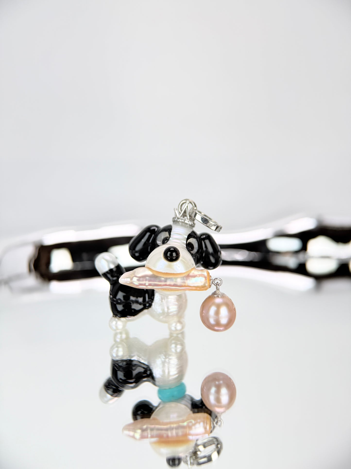Scout — Pearl Pup | Artisan Baroque Pearl Dog Charm