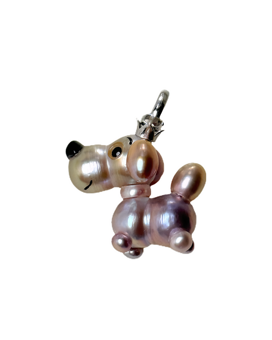 Taffy — Pearl Pup | Artisan Baroque Pearl Dog Charm