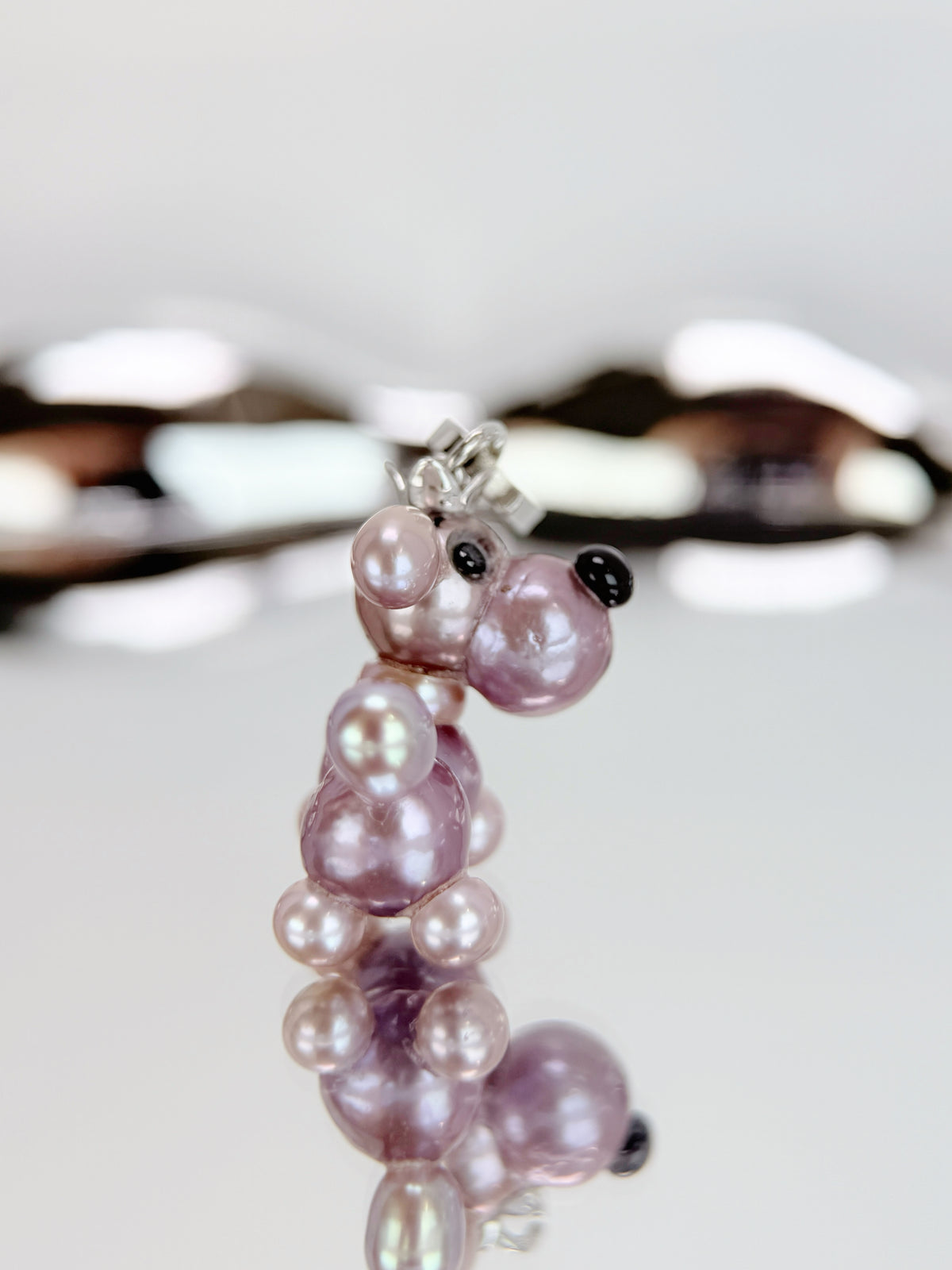 Vesper — Pearl Pup Necklace | Artisan Baroque Pearl Dog Charm
