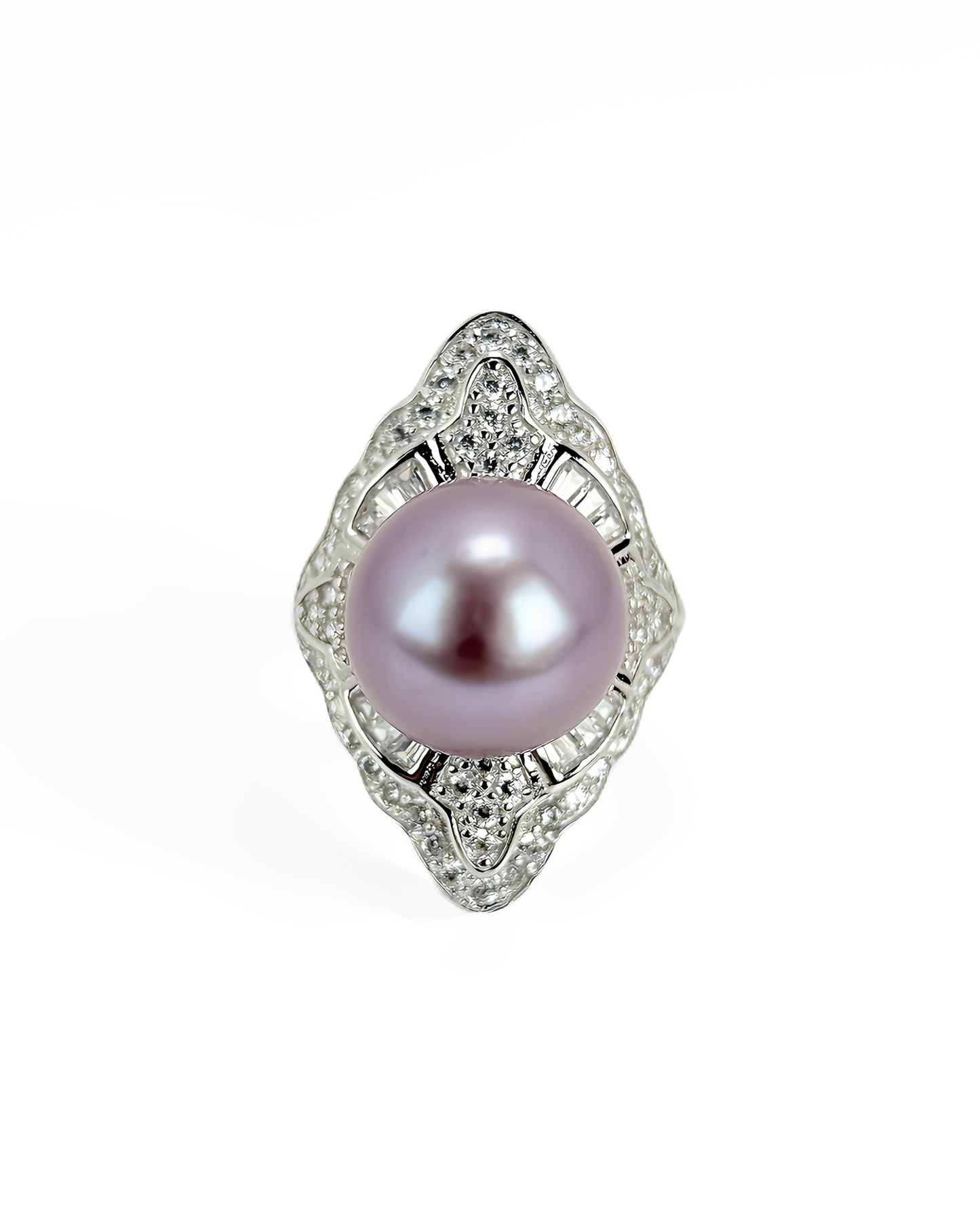 Viola | Vintage-Inspired Ring with Purple Freshwater Pearl