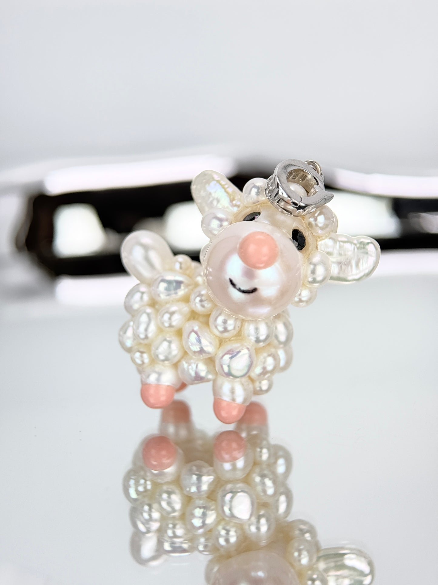 Mallow — Pearl Lamb | Artisan Baroque Pearl Sheep Charm
