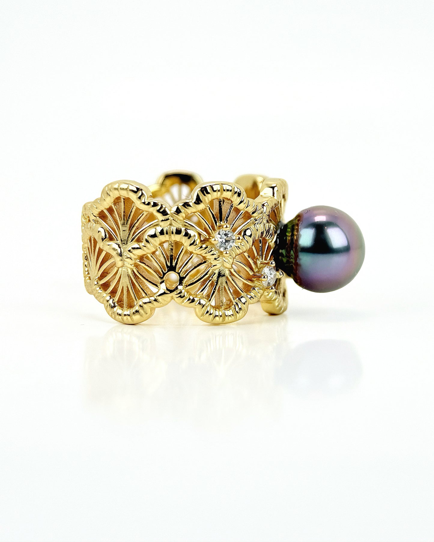 Guipure | Tahitian Pearl Lace Ring