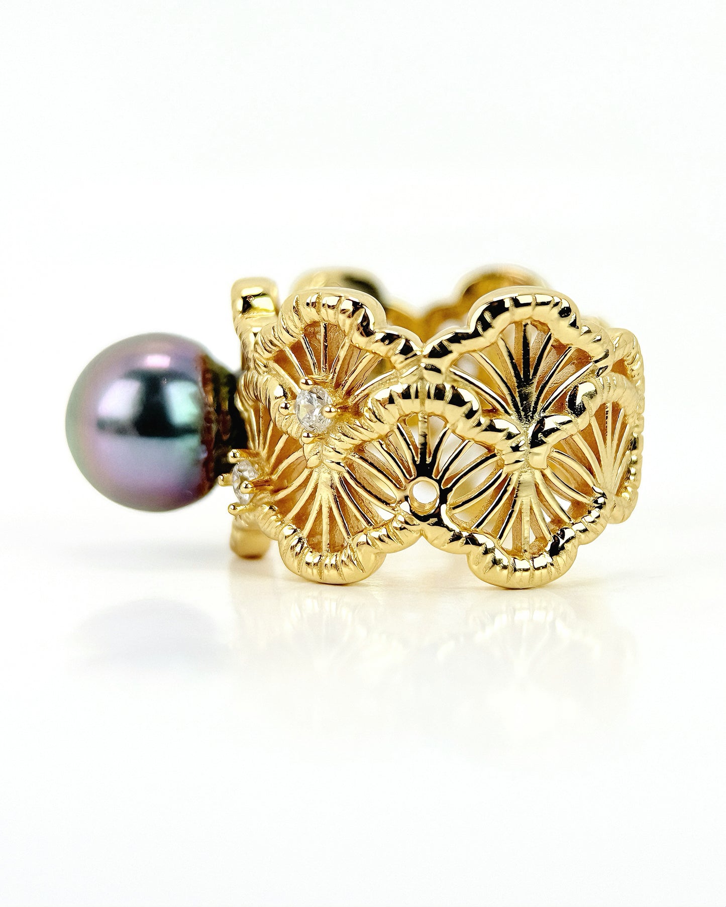 Guipure | Tahitian Pearl Lace Ring