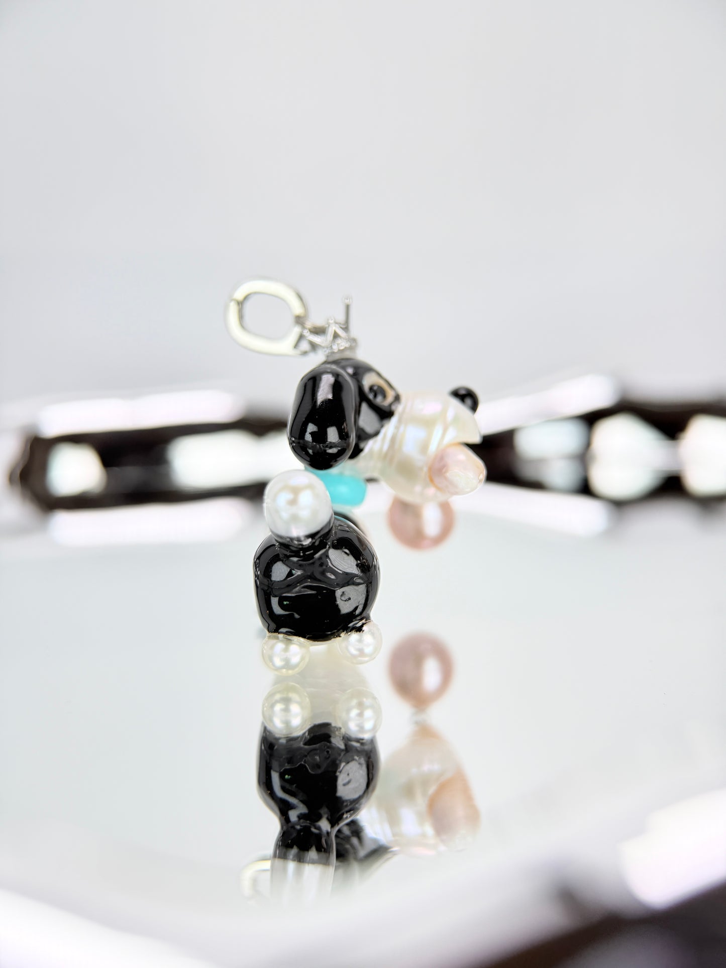 Scout — Pearl Pup | Artisan Baroque Pearl Dog Charm