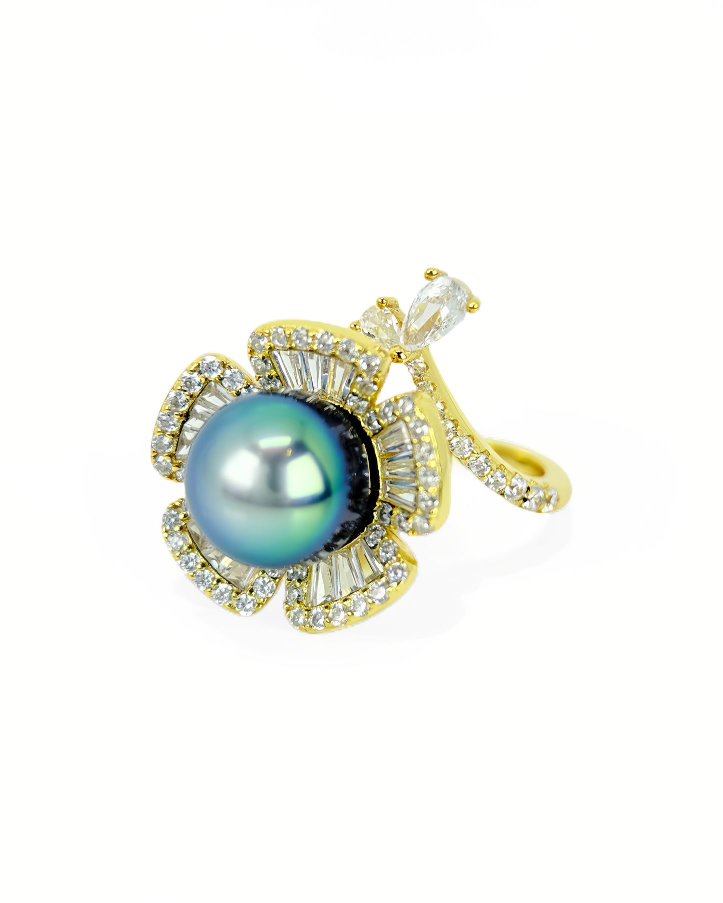 Nova Lux | Natural Blue Tahitian Pearl Ring