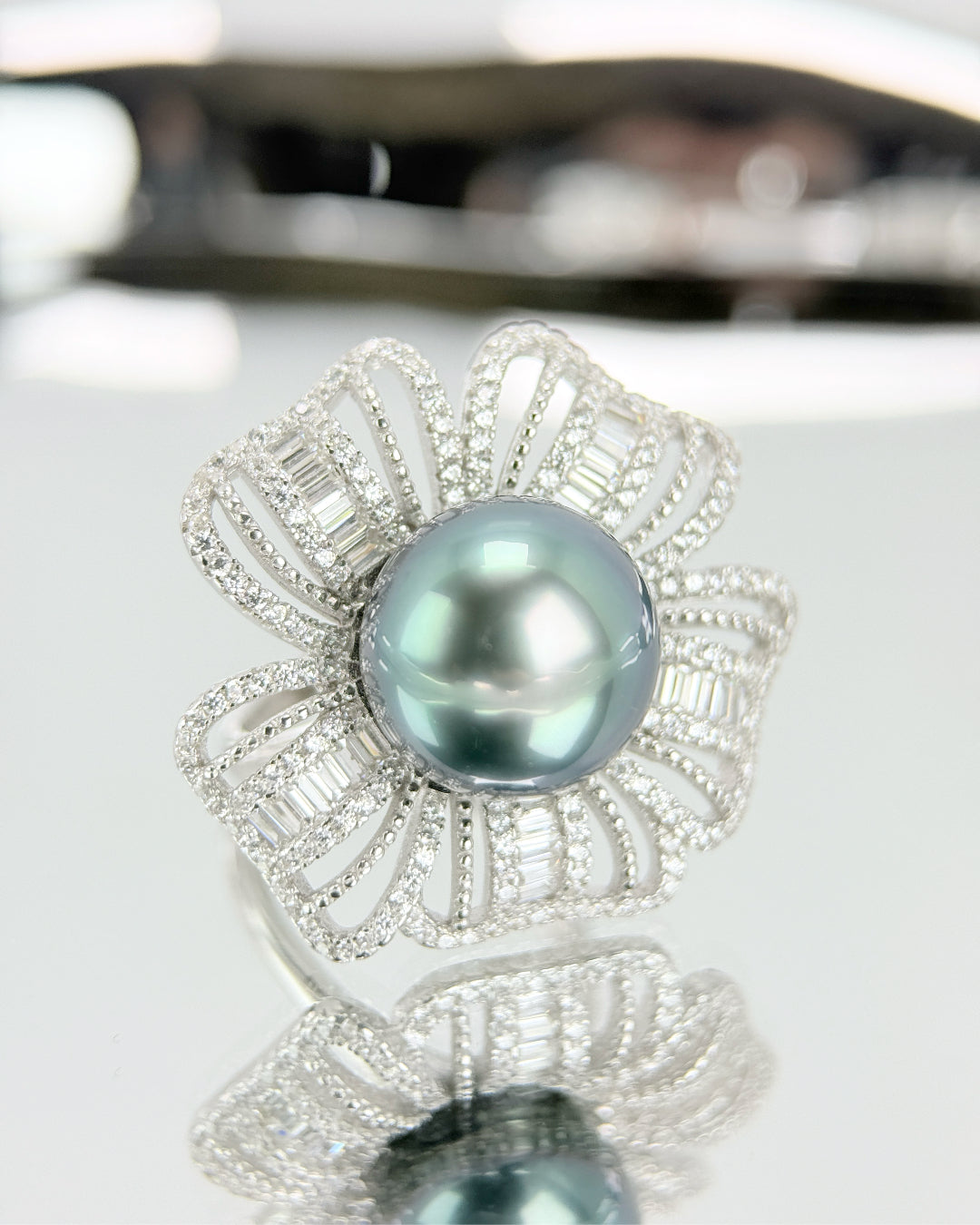 Orea | Adjustable Ring with Tahitian Pearl