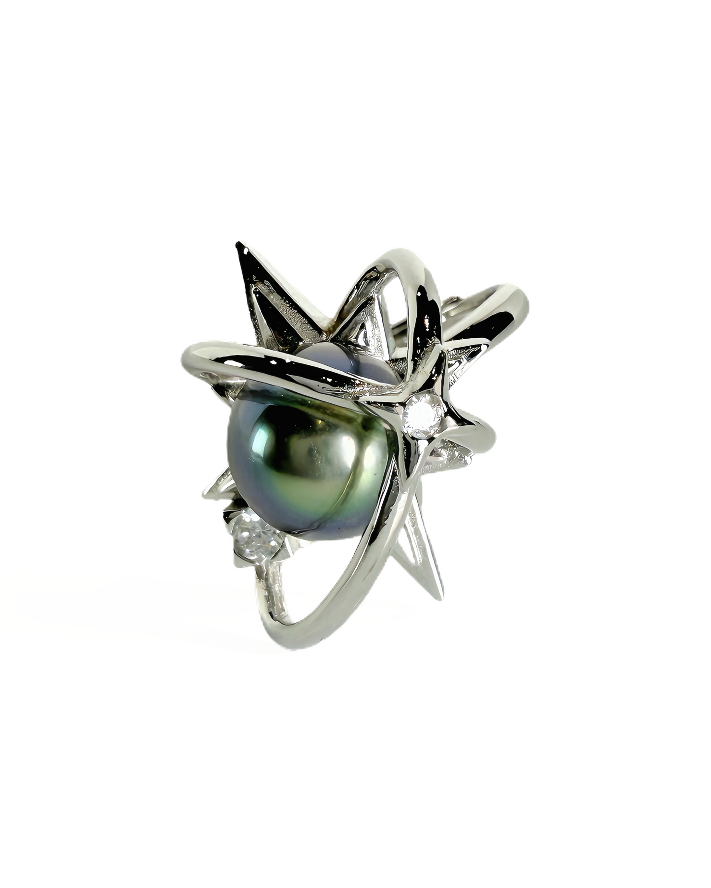 Astra | Adjustable Ring with Tahitian Pearl & Orbital Band